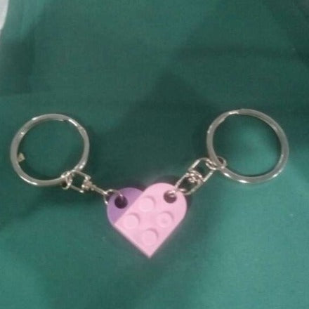 Wholesale Valentine's Day Splicing Block Love Plastic Keychains