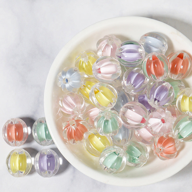 Wholesale Acrylic Transparent Candy Colored Flower Beads