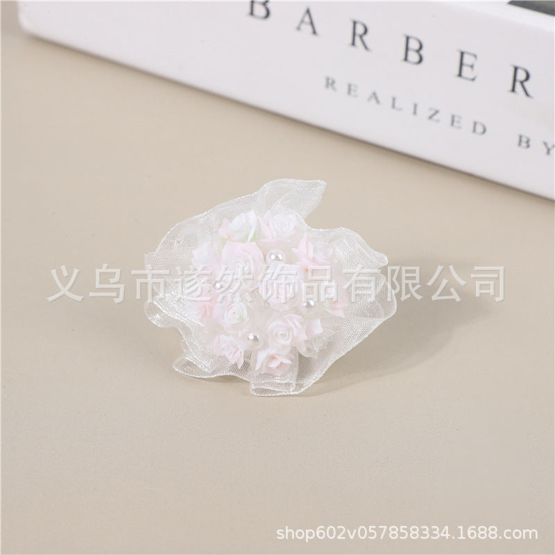 Wholesale 6pcs Heavy Industry Handmade Beads and Diamonds High-grade Luminous Bouquet DIY Jewelry Accessories