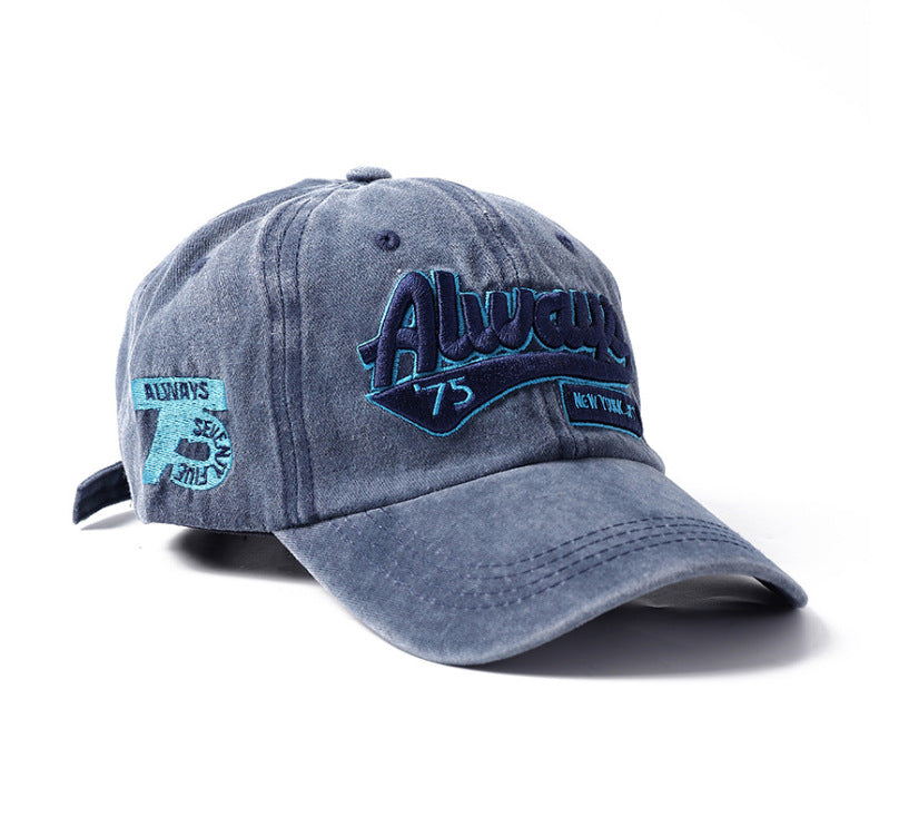Wholesale Washed Distressed Letters Embroidered Outdoor Baseball Cap