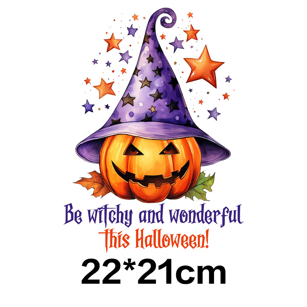 Wholesale 10pcs Pumpkin Witch Halloween UV DTF Ready to Press Transfers Wraps