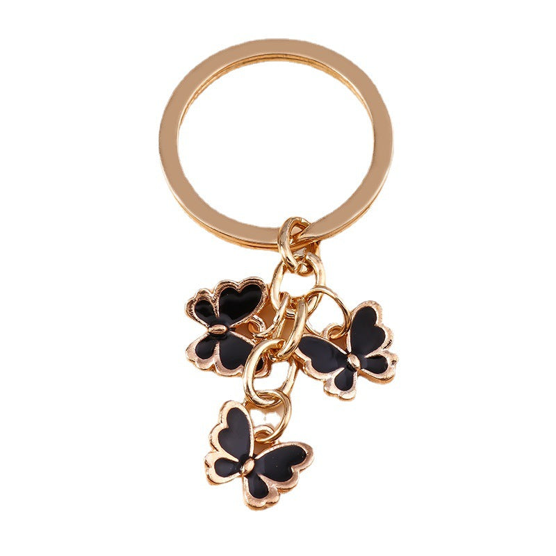 Wholesale Drip Oil Colored Butterfly Metal Keychain