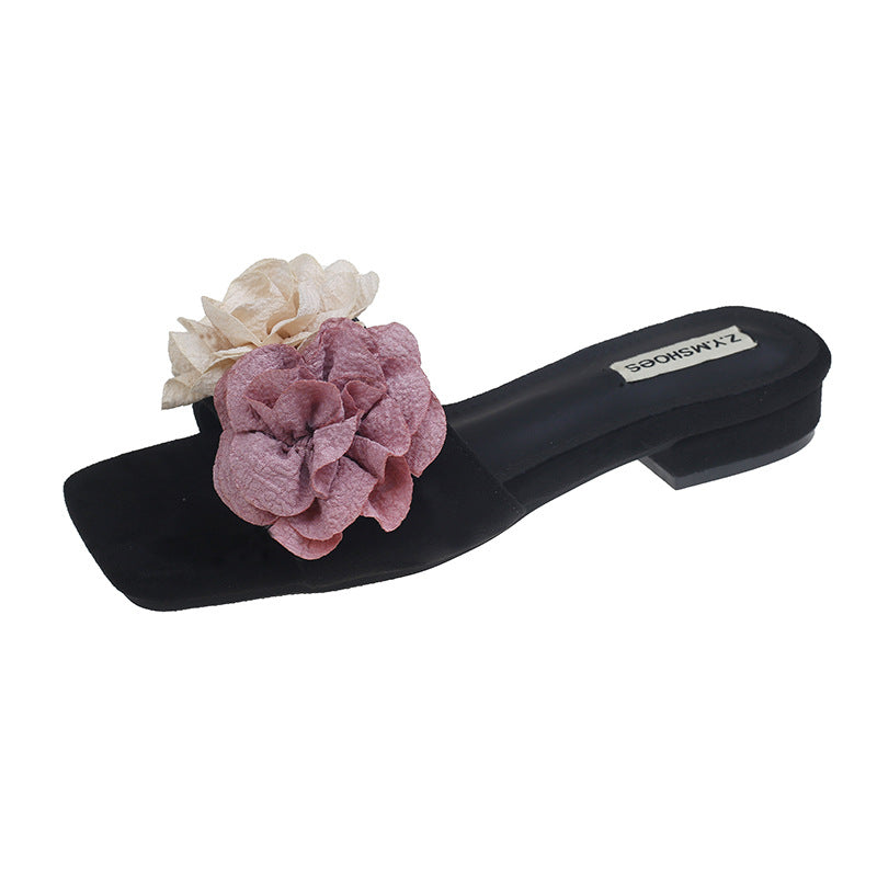 Wholesale Flower Outdoor Fashionable All-match Slippers