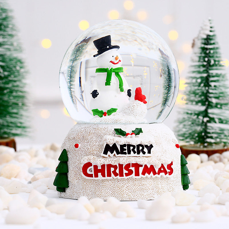 Wholesale Christmas Crystal Ball Luminous Resin Glass Ball Ornaments