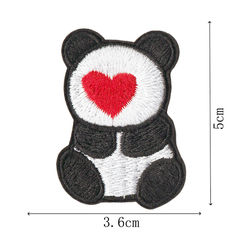 Wholesale Cute cartoon panda embroidery DIY Patches
