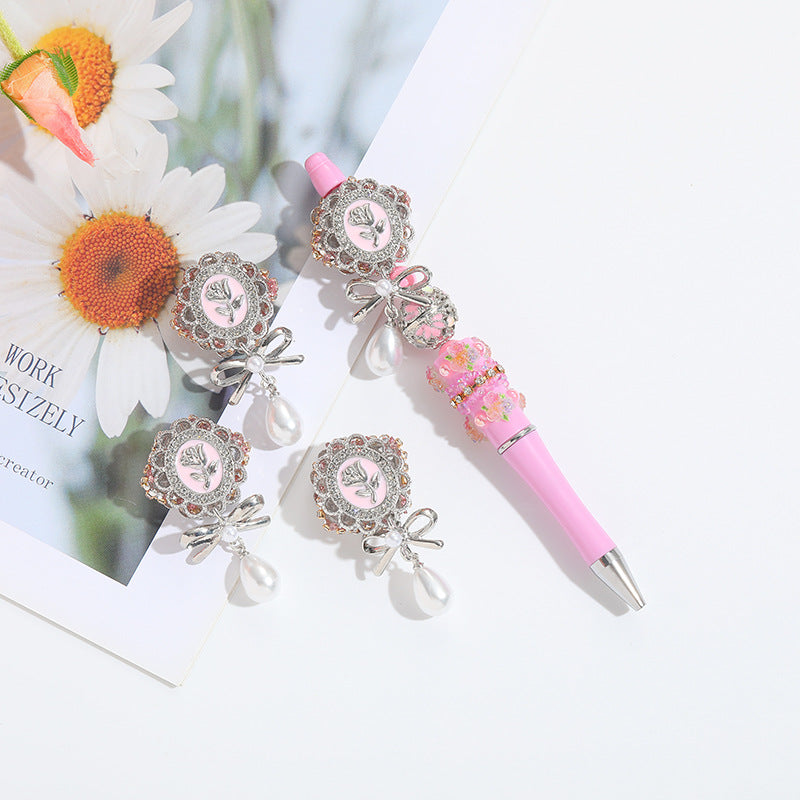 Wholesale 10pcs Heavy Industry Alloy Drip Oil Pendant Pearl Beads