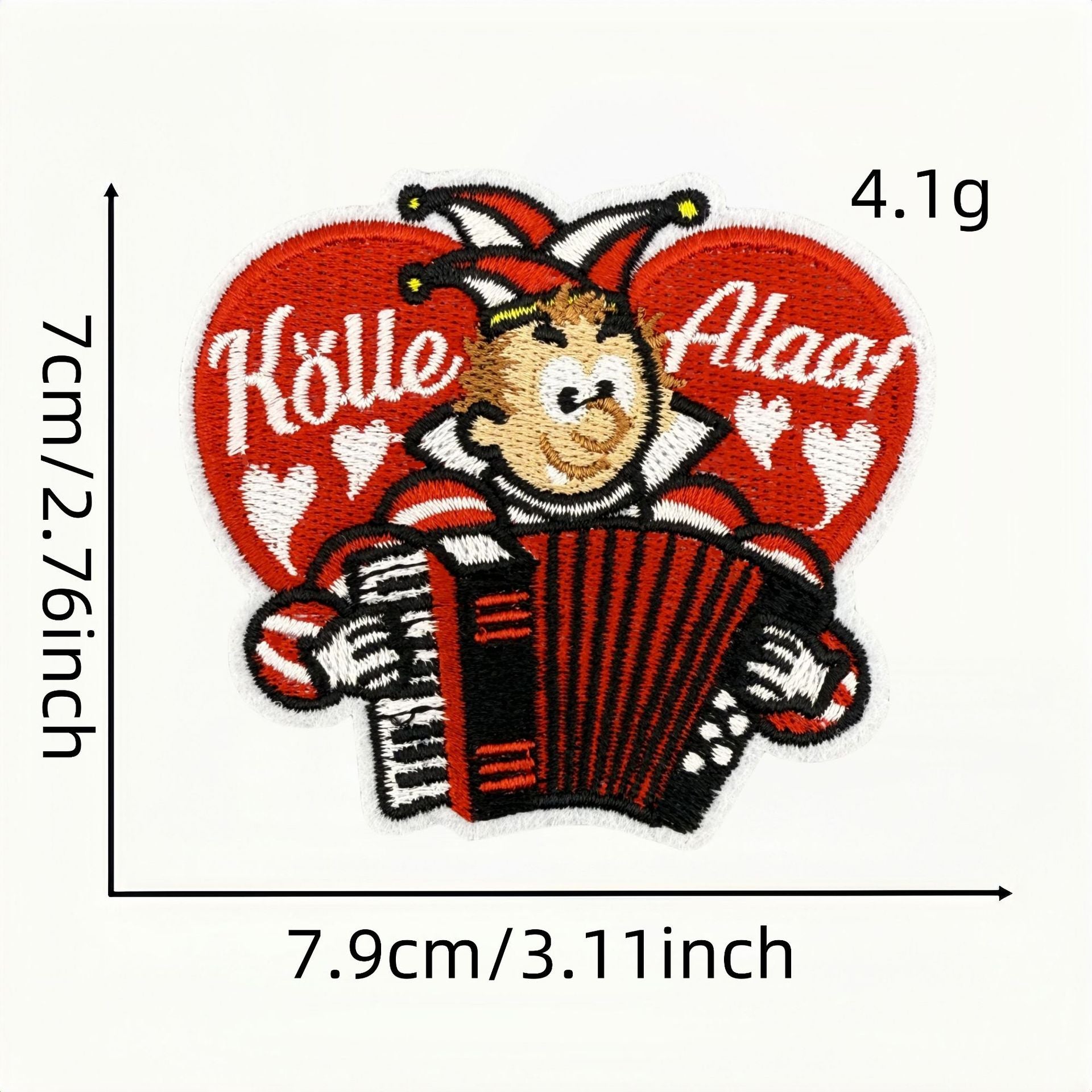 Wholesale Carnival cartoon red clown DIY patches