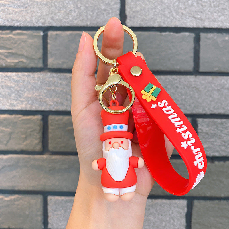 Wholesale Christmas Santa Claus Elk Snowman Keychain