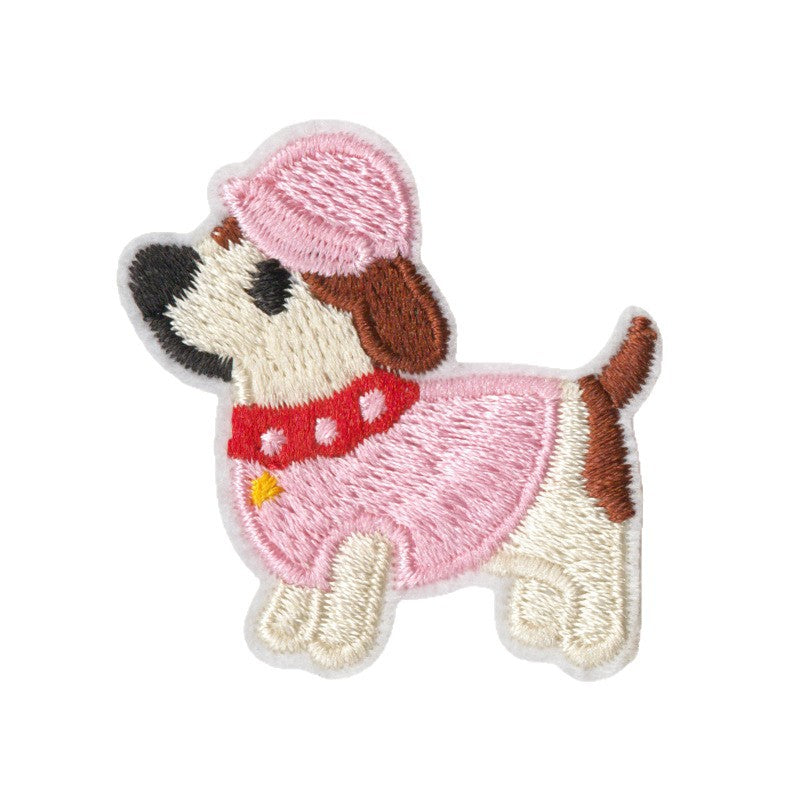 Wholesale 9 Piece Cartoon Dog Embroidery Patch Set DIY Craft Supply With Heat Melt Glue For Clothing Bags Towels Party Favors