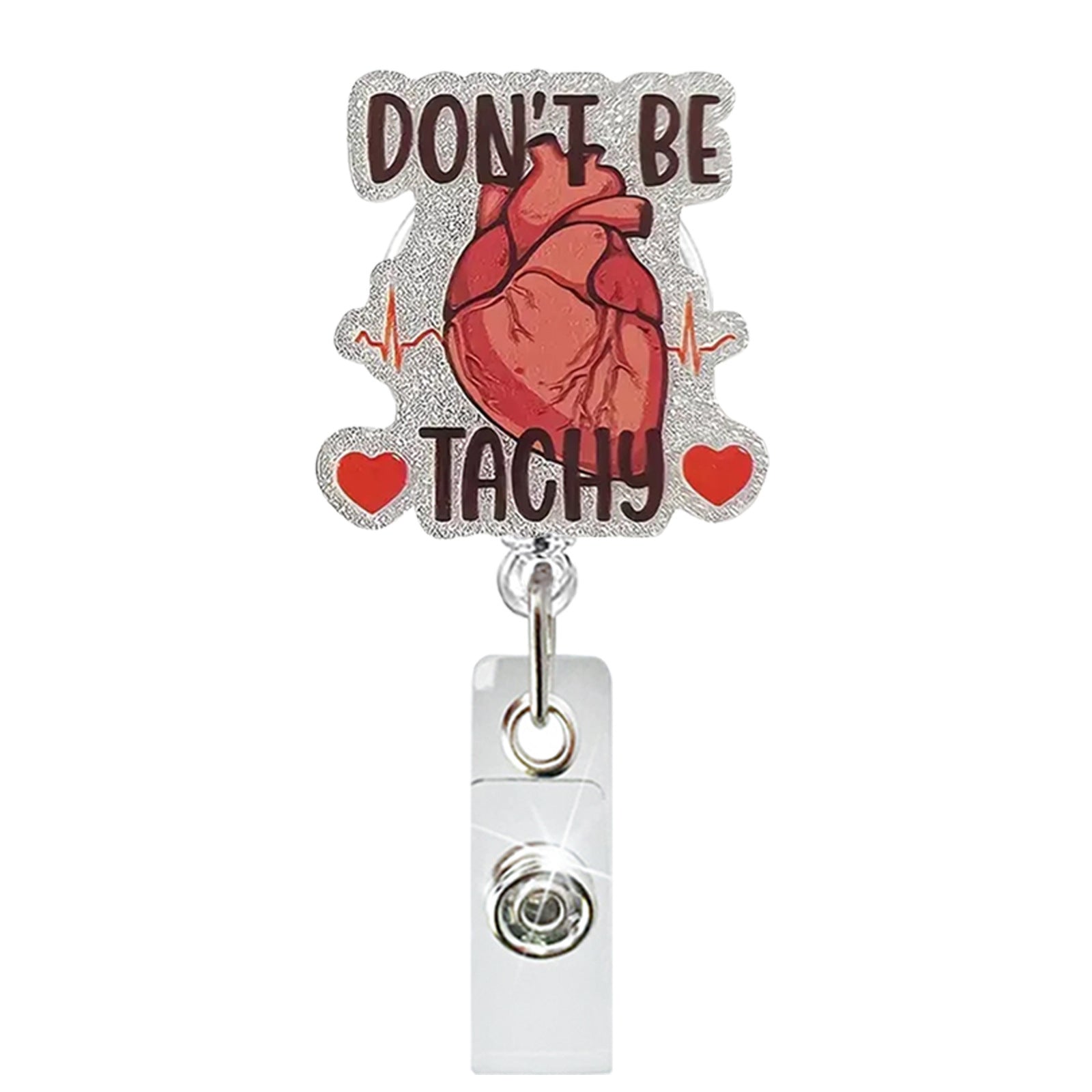 Wholesale Acrylic glitter doctor and nurse ID buckle easy pull buckle