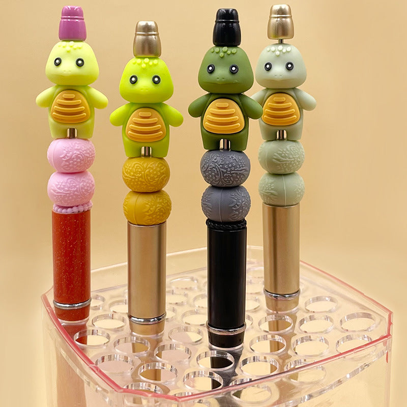 Wholesale 20pcs 3D three-dimensional silicone molar gum beads beaded pen turtle loose beads jewelry