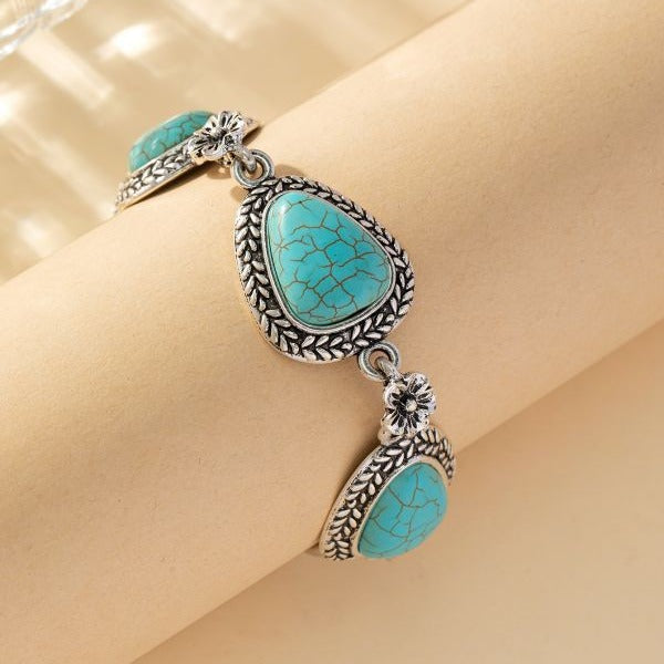 Wholesale Bohemian T-shaped pattern turquoise eco-friendly bracelet