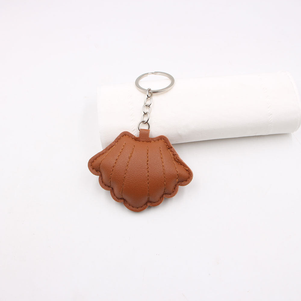 Wholesale Gold Padded Shell Leather Bag Charm Keychain For Car Key Purse Lanyard Fashion Accessory