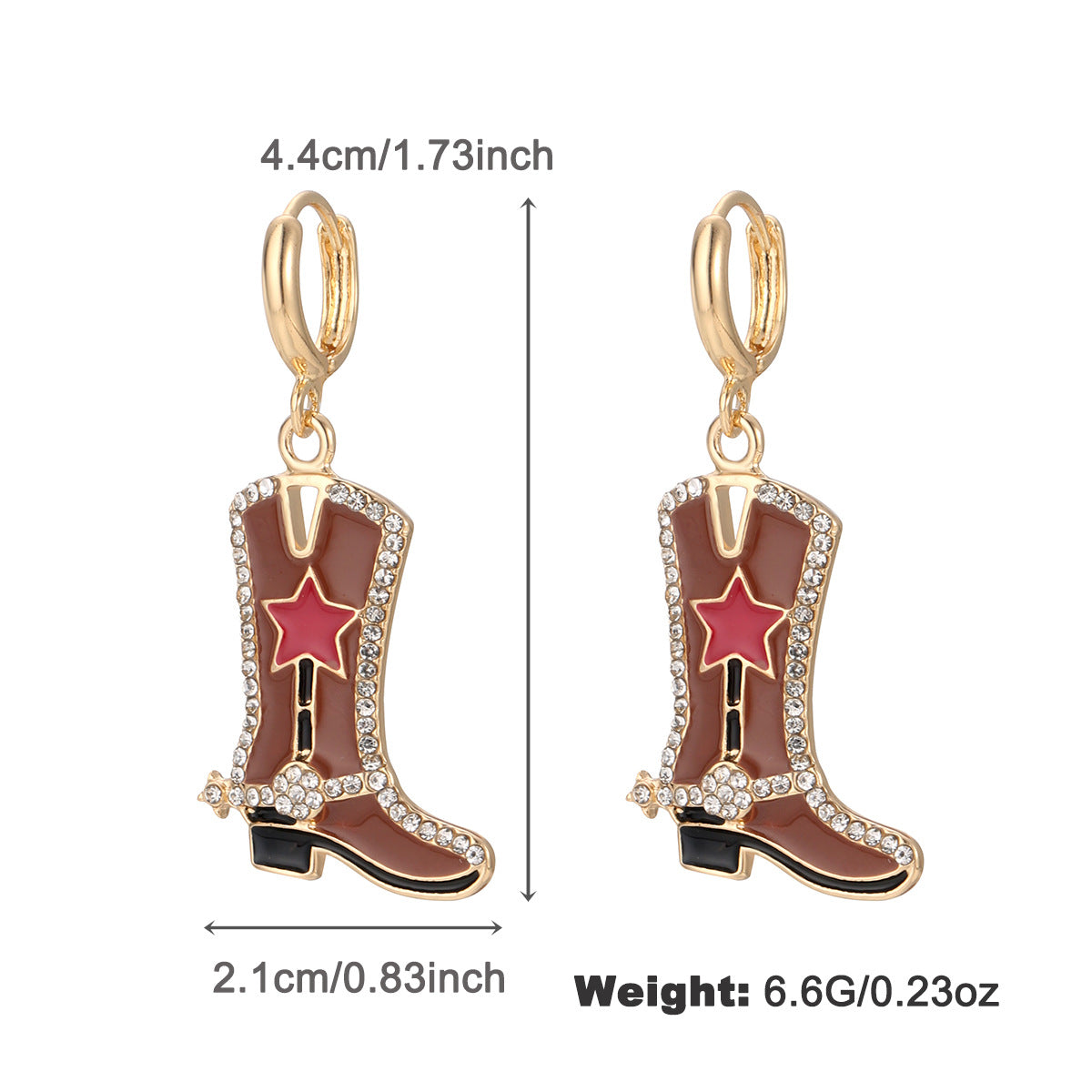 Wholesale  4pcs Oil Drop Earrings Women' s Western-style Cowboy Earrings