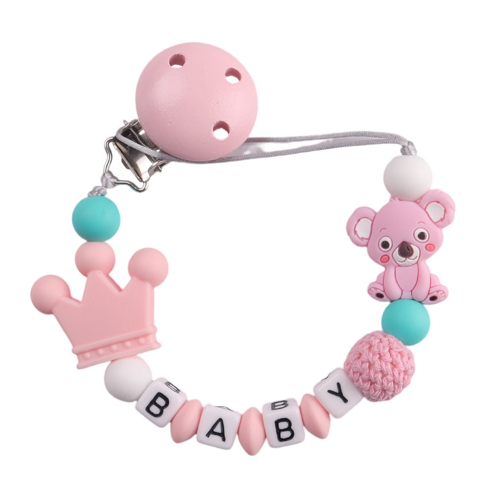 Wholesale 3PCS Silicone Pacifier Chain Anti-drop Chain Clip