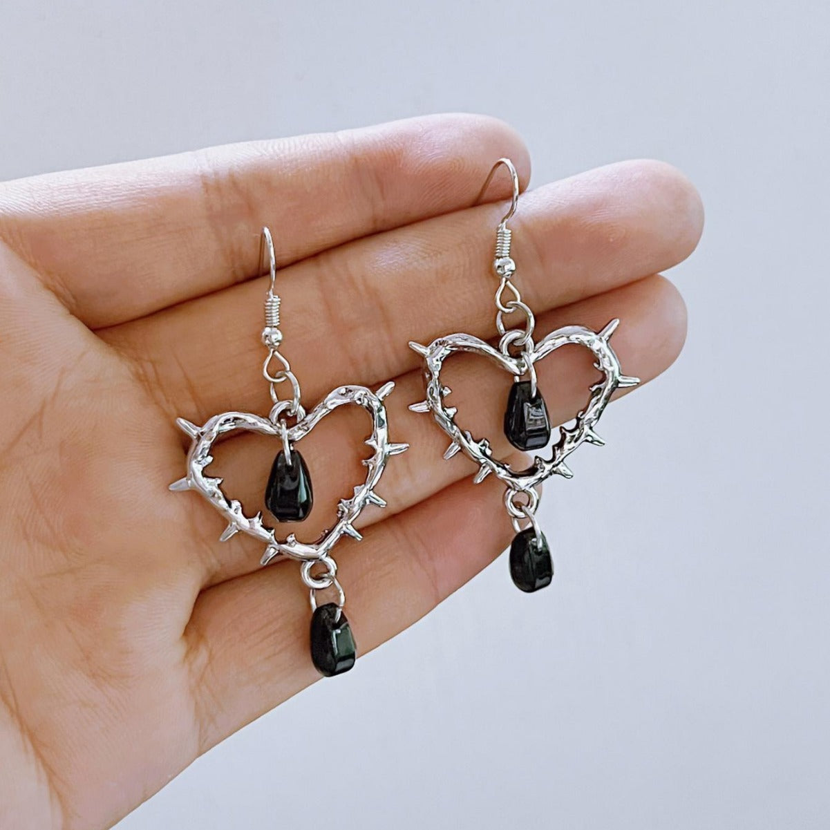 Wholesale Fashion Gothic Handmade Heart and Cross Star Pendant Earrings