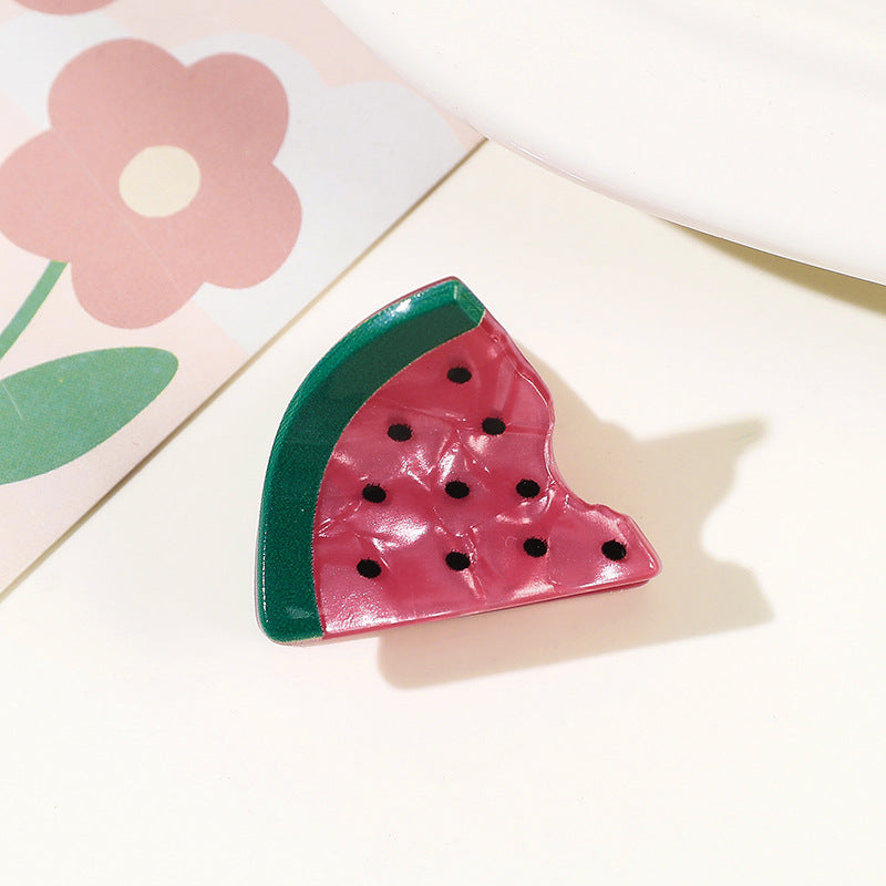 Wholesale Acrylic Fruit Design Hair Claw Clips Cute Fashion Hair Accessory For Everyday Styling