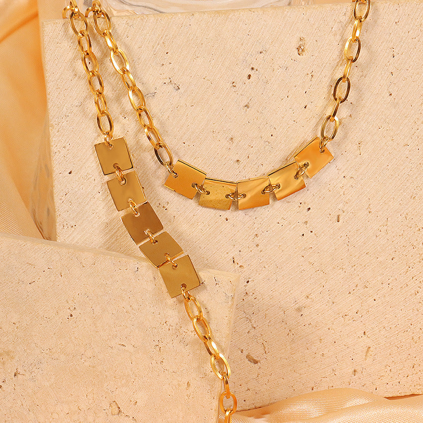 Wholesale 8k Gold Plated Fashion Square Bracelet