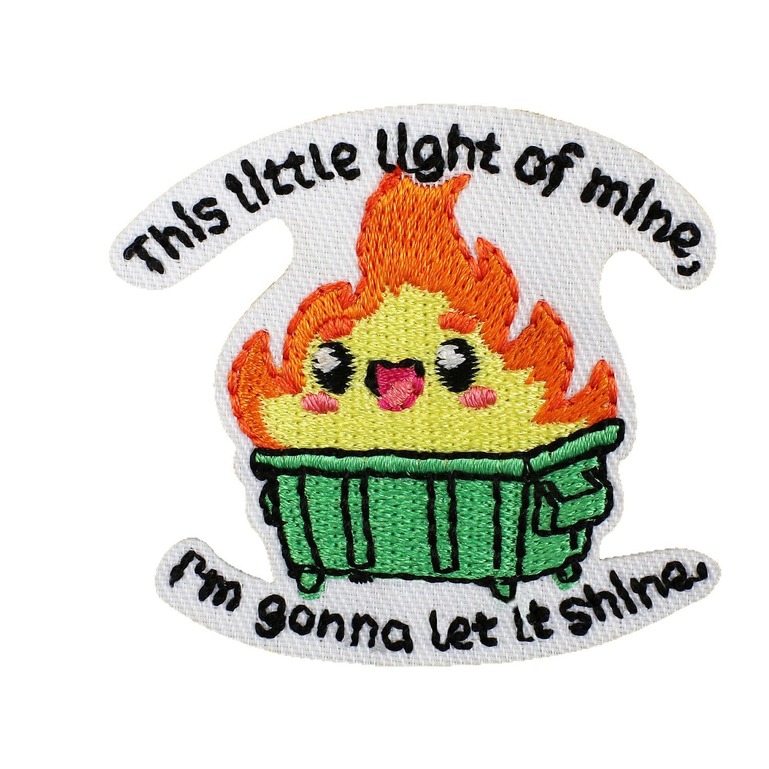 Wholesale Embroidered Polyester Patch Cartoon Box Flame English Letters Clothing Decorative Accent