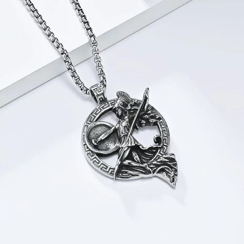 Wholesale Vintage Greek Goddess Roman Mythology Warrior Hip Hop Pendant