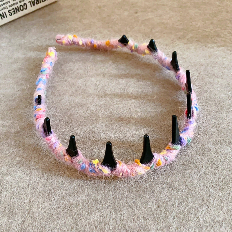 Wholesale Full of diamonds, super sparkling, elegant, fashionable and versatile colored diamond hair pressing headband