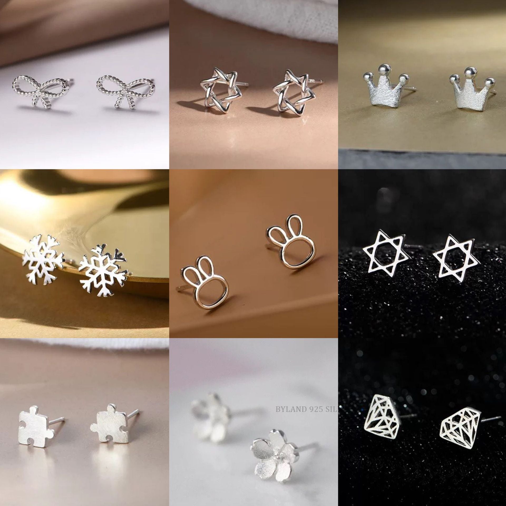 Wholesale 925 Silver Stud Earrings