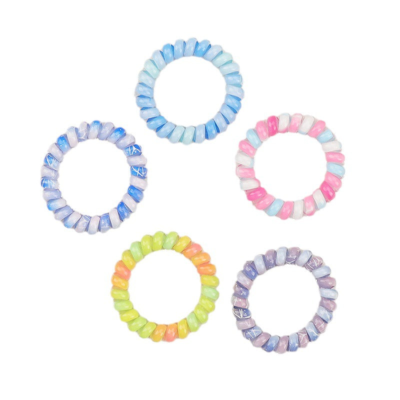 Wholesale Gradient Bold Jelly TPU Hair Scrunchies