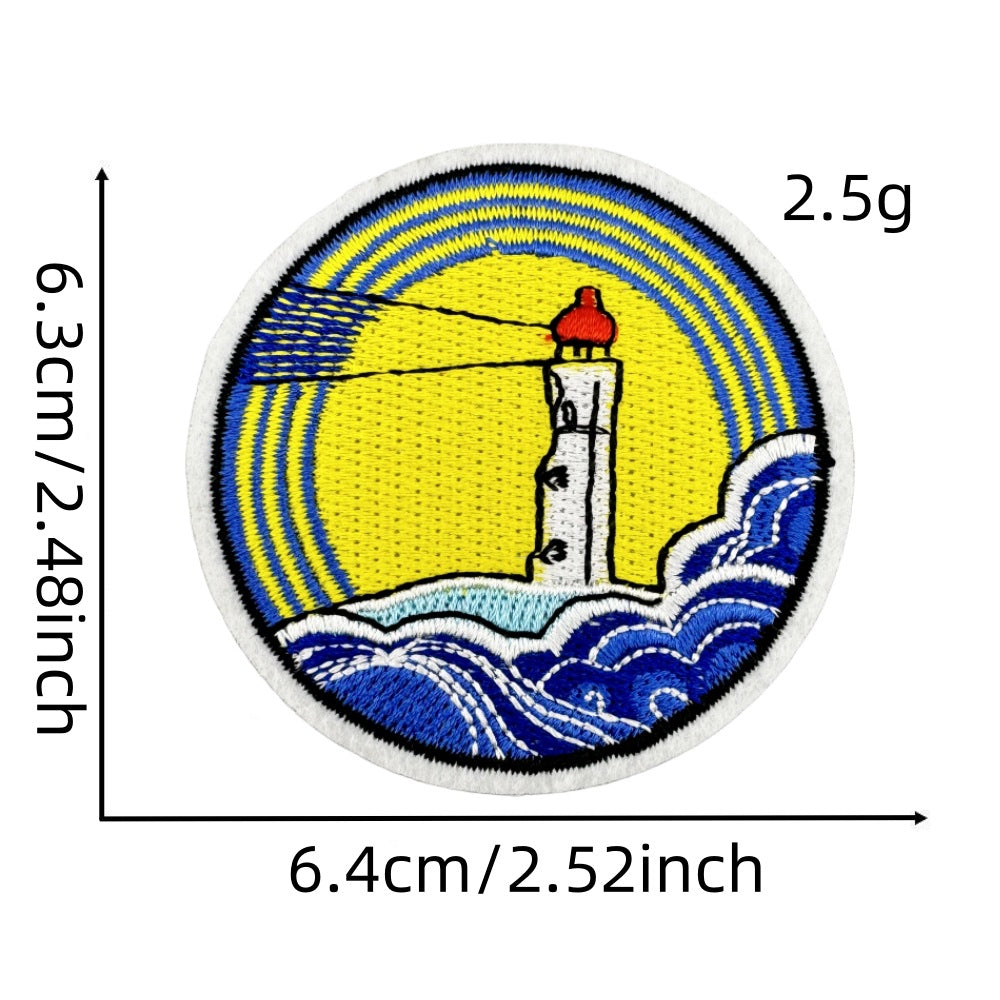 Wholesale Embroidered Patch With Landscape Adventure Design For Outdoor Travel Camping Clothing Decorative Accent