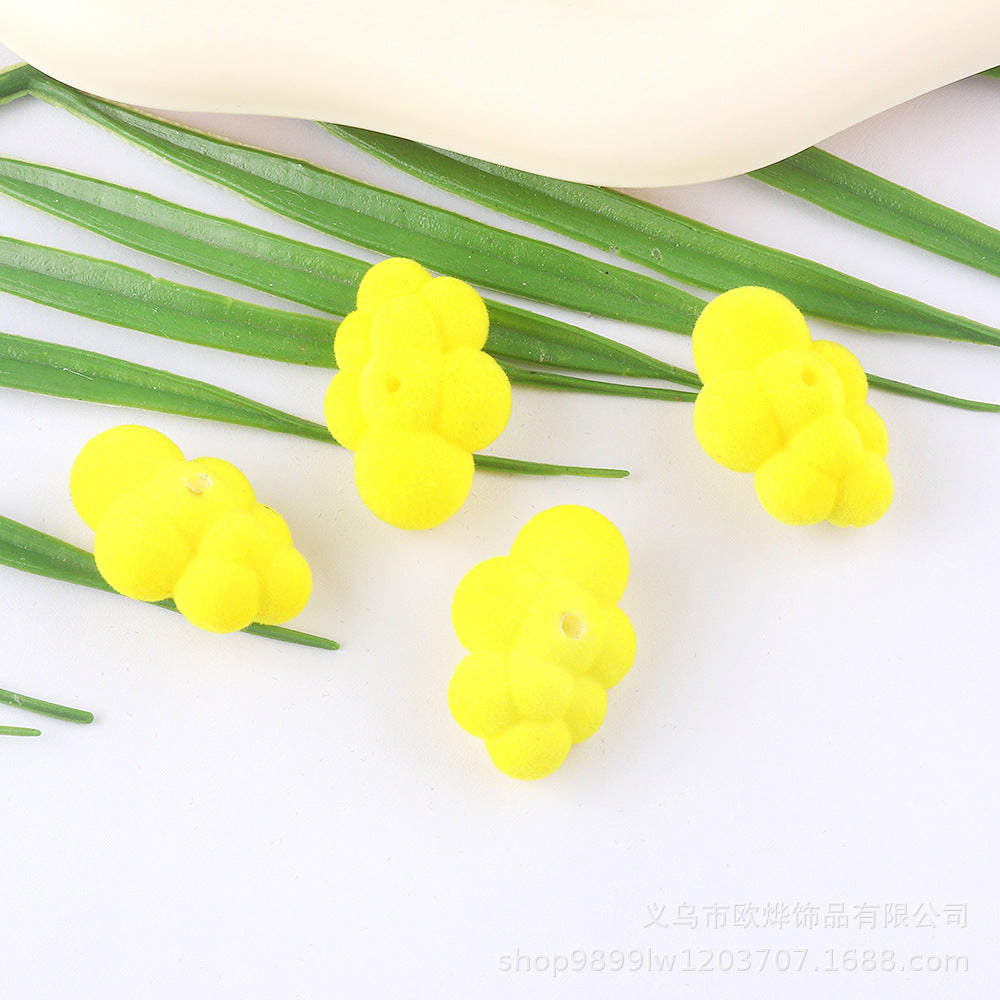 Wholesale 50pcs Clouds  flowers and colors Acrylic Beads