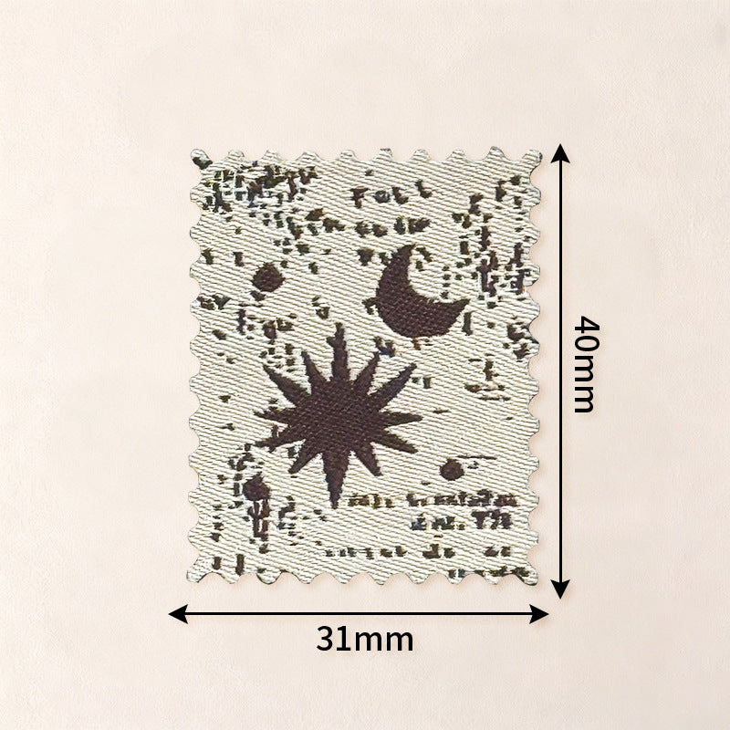 Wholesale Retro Stamp Self Adhesive Embroidered Patches DIY Craft Supply For Towels Clothing Bags