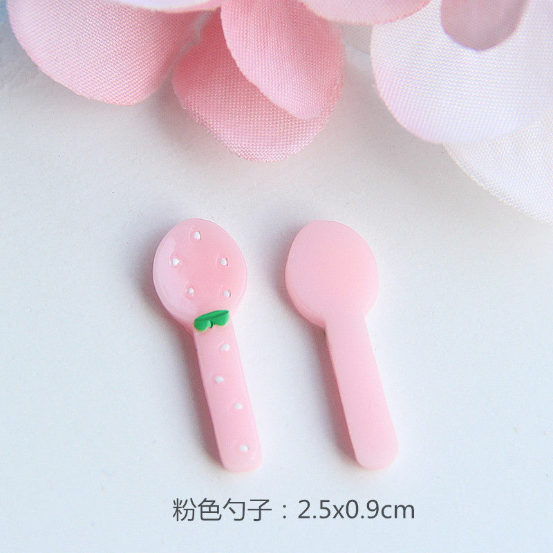 Wholesale Resin Food Play Mini Tea Set Plate Knife and Fork Doll Accessories