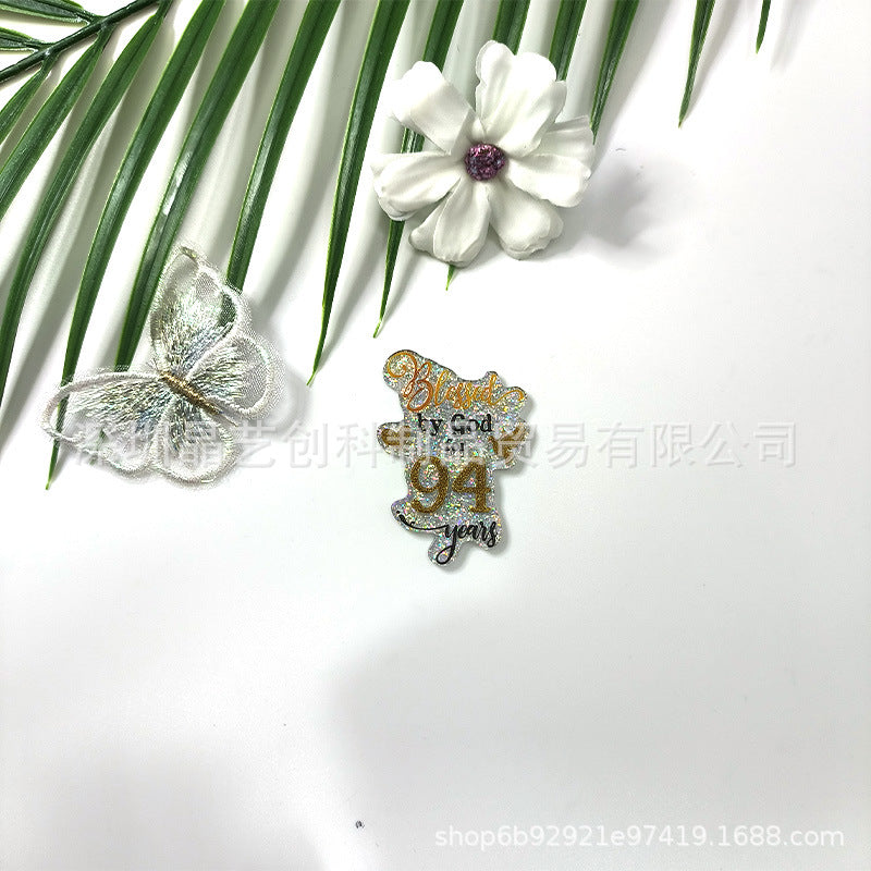 Wholesale 10pcs/pack sequin acrylic faith series DIY