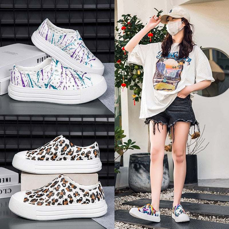 Wholesale  New Eva Hole Shoes Women's  Beach Non-slip Seaside Wading Tracing Creek Shed Shoes Women's