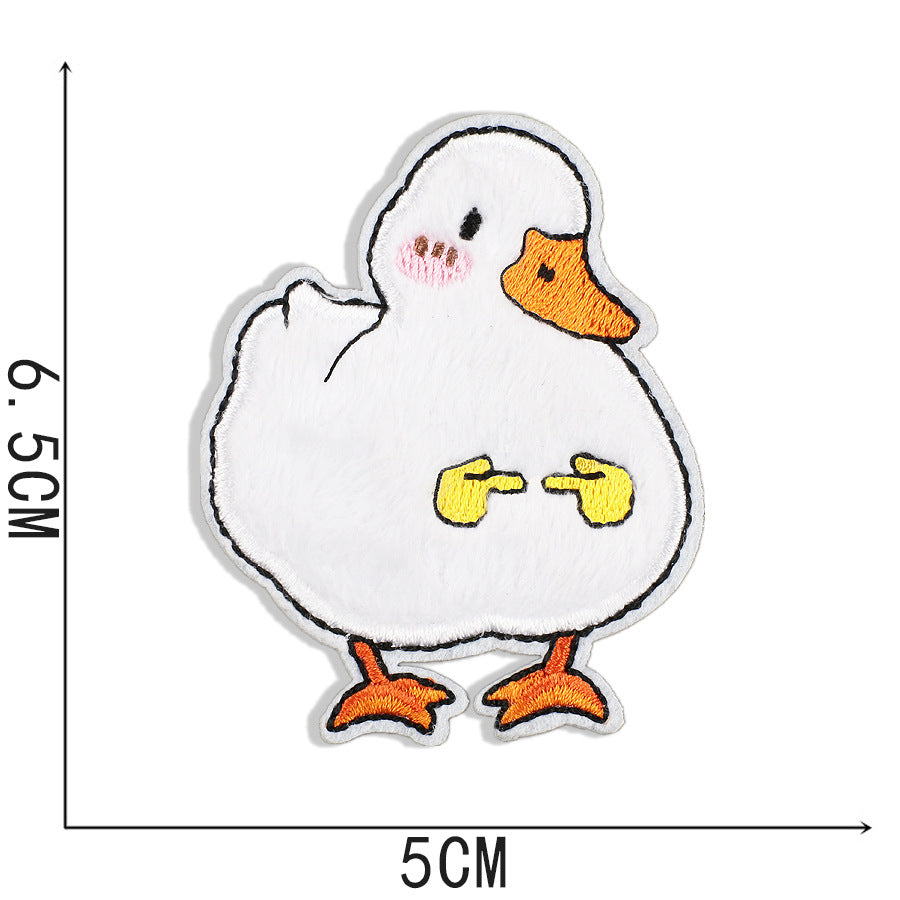 Wholesale Duckling embroidery patch cartoon embroidery label clothes patch