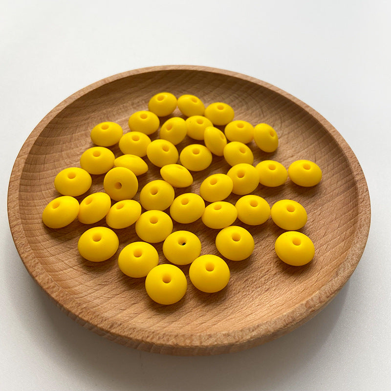 Wholesale 100pcs 12MM DIY Abacus Beads Silicone Small Spacer Beads