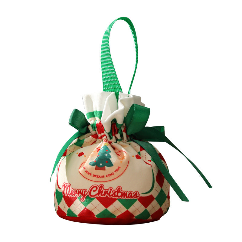 Wholesale Christmas Gift Velvet Apple Bag Handbag Drawstring Bag
