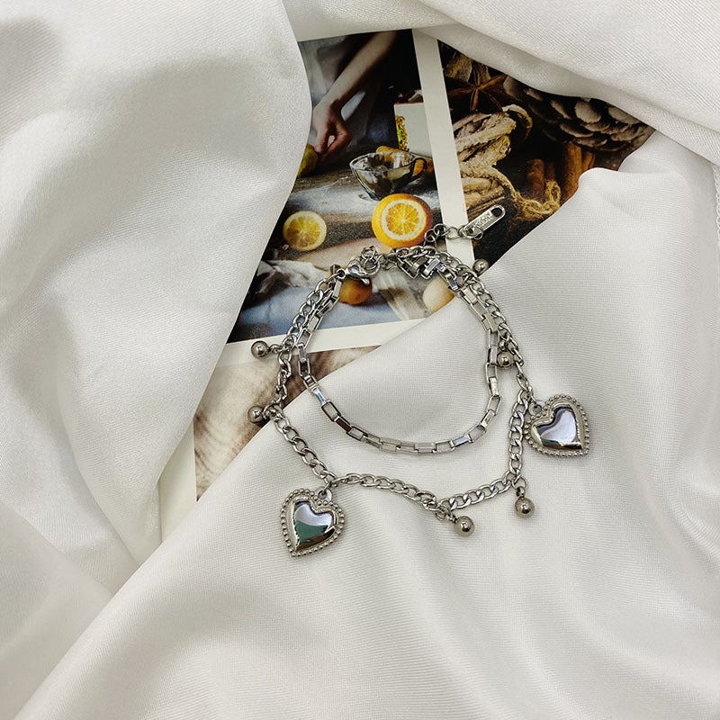 Wholesale Double Layer Heart Vintage Bracelet