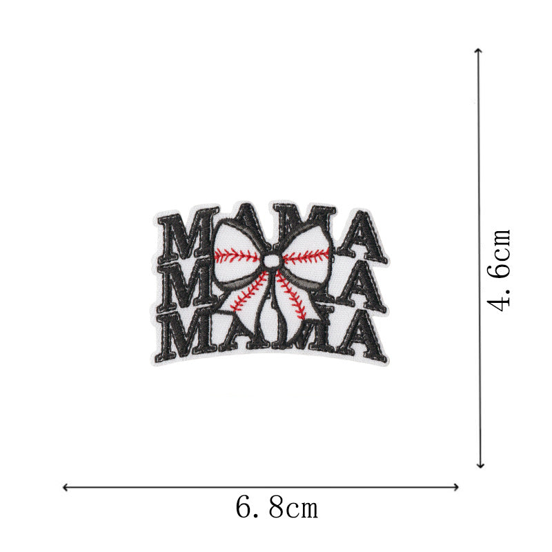 Wholesale Bow Cartoon Baseball DIY Patches