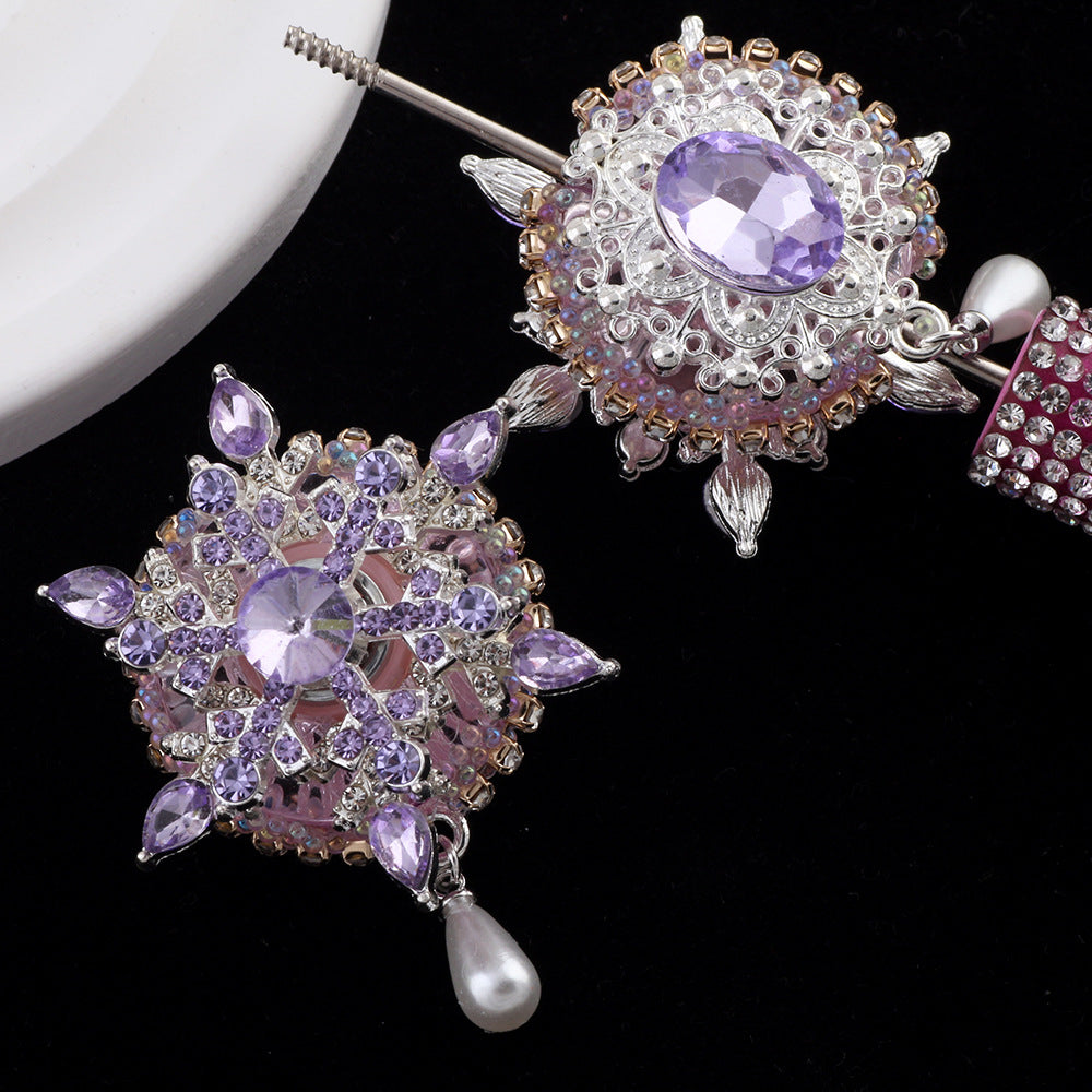 Wholesale 2pcs/pack New  Snow Alloy Clay Straight Hole Beads DIY Accessories