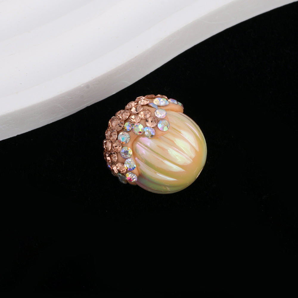 Wholesale 6pcs Acrylic Pine Cone Balls with Pen Soft Clay Straight Hole Beads DIY Accessories