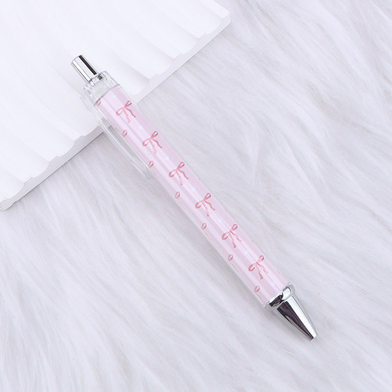 Wholesale Christmas & Pink Bow & Blingbling Roll Paper Ballpoint Pen