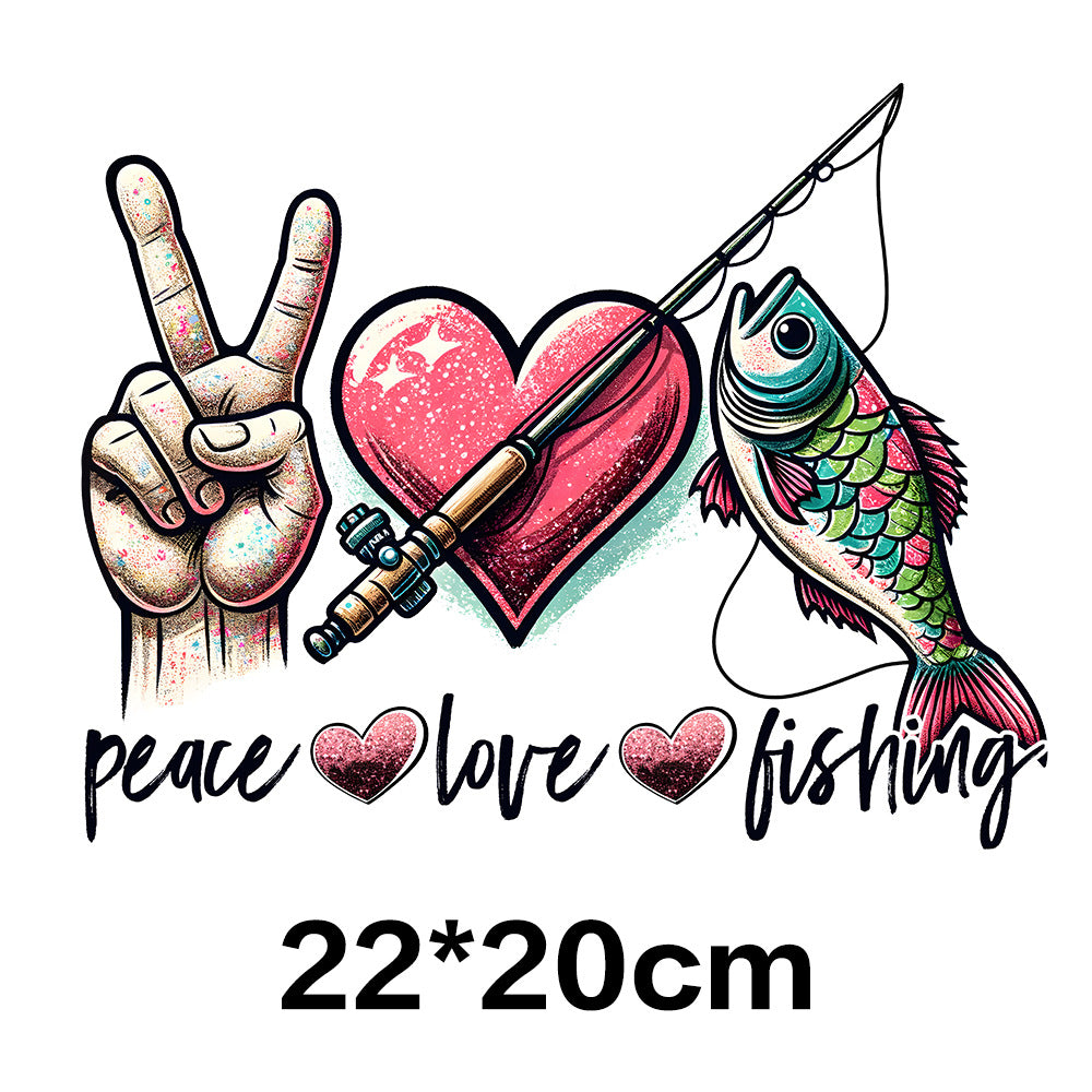 Wholesale Fishing UV DTF Ready to Press Transfers Wraps