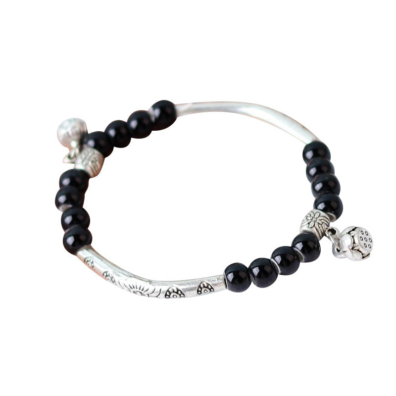 Pulsera de tubería de curva de bricolaje con cuentas de cerámica al por mayor