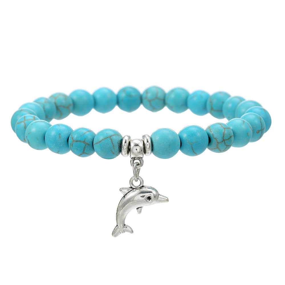 Wholesale Vintage Turquoise Cross Starfish Turtle Bracelet