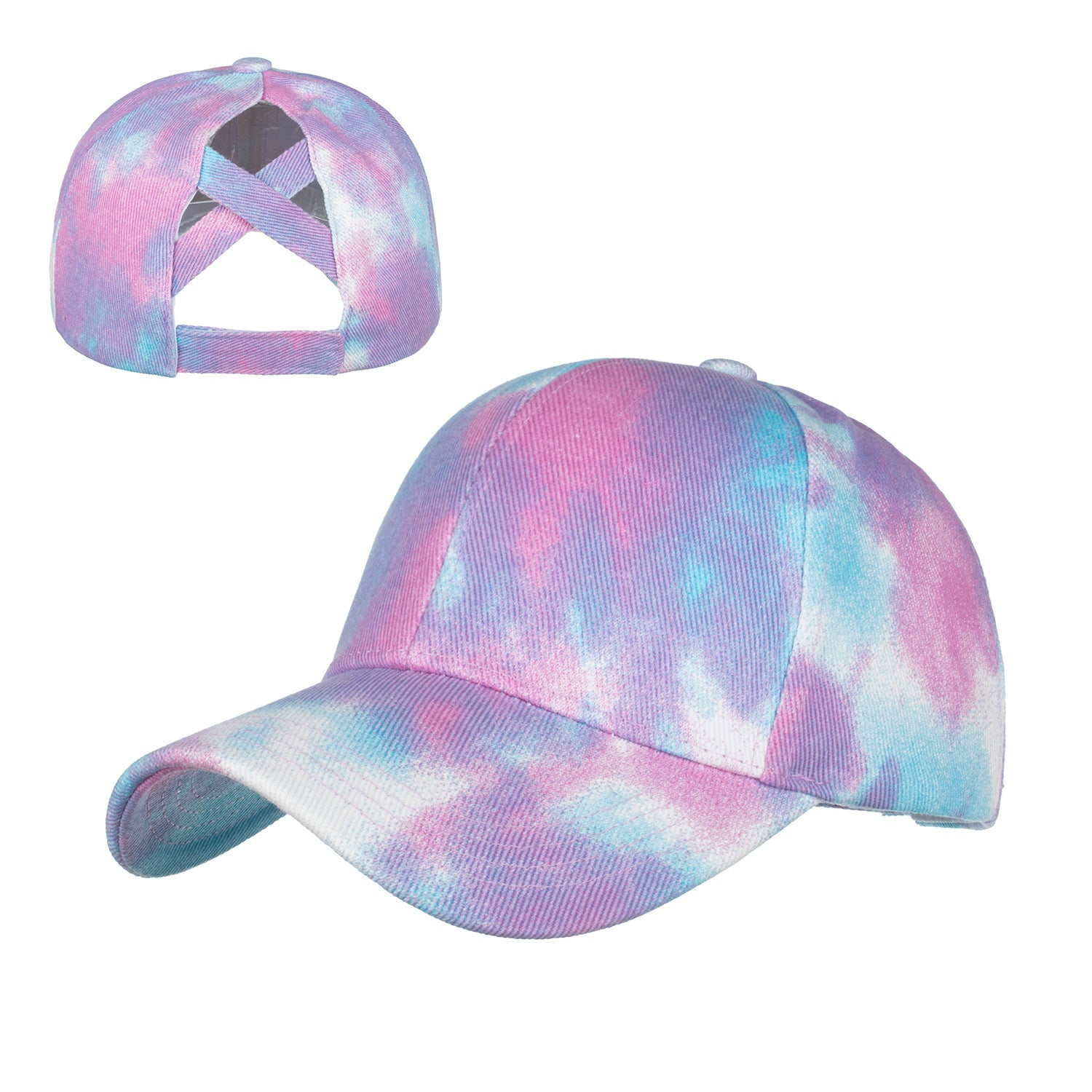 Wholesale Spring and Autumn New Tie-Dye Cross Baseball Cap for Men and Women Couple Cap Casual Trendy Cap B747