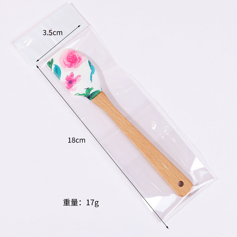 Wholesale Small silicone split cream scraper baking tool