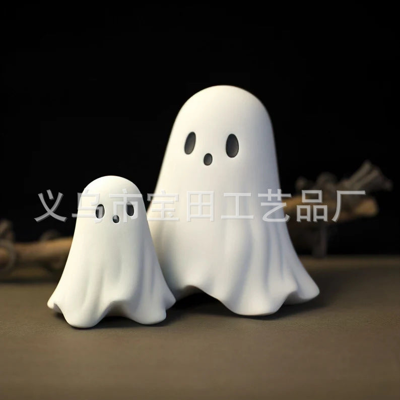 Wholesale New Halloween Cute White Ghost Party Decoration Courtyard Decoration Study Desktop Decoration Small Ornaments