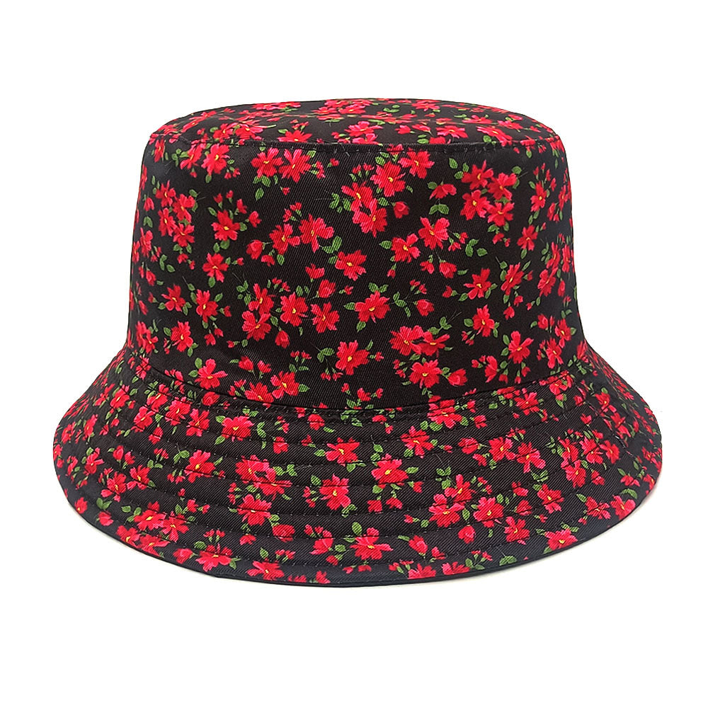 Wholesale Small Floral Double-sided Sunshade Bucket Hat