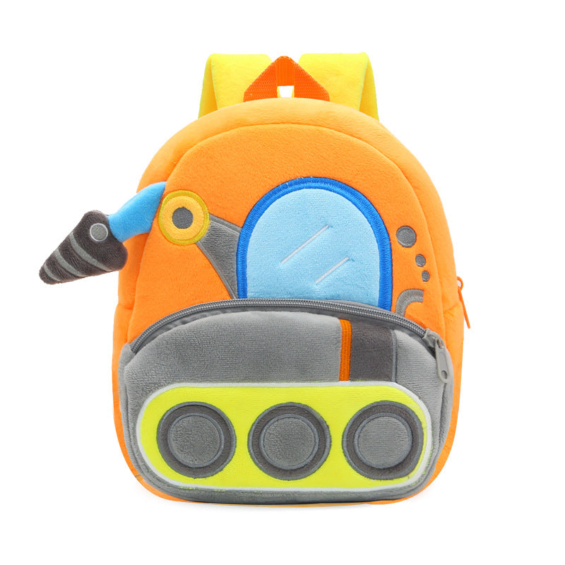 Wholesale Plush Cute Engineering Car Children's Backpack