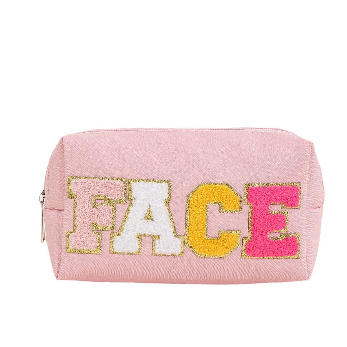 Wholesale Towel PU Embroidered Letter Cloth Sticker Waterproof Storage Bag